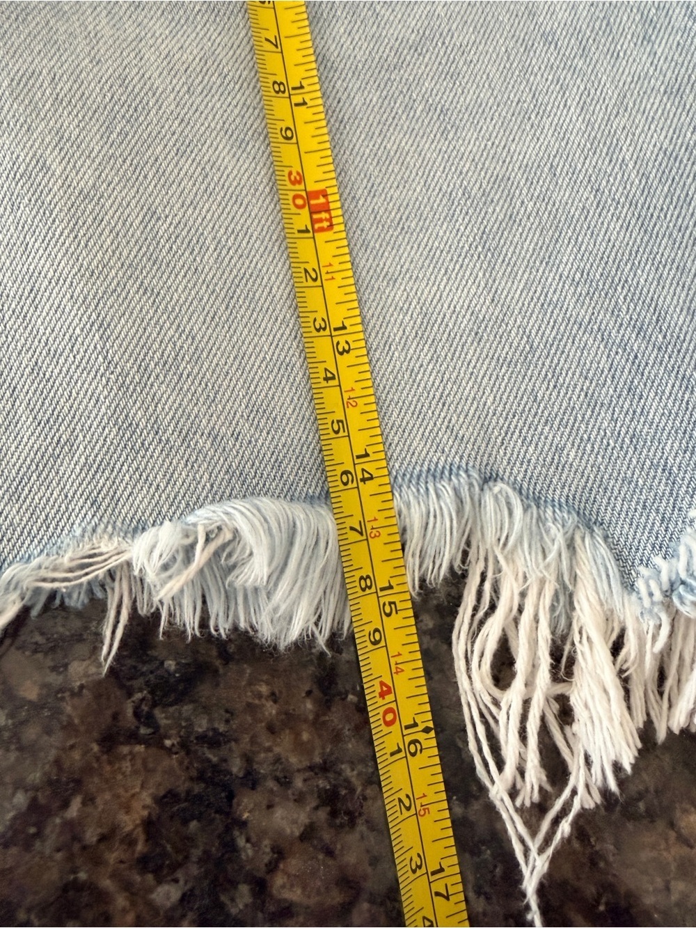 Light Blue Distressed Zara High Waisted Denim Shorts - Picture 7 of 8